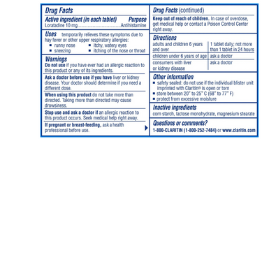CLARITIN 24HR 10MG Non Drowsy